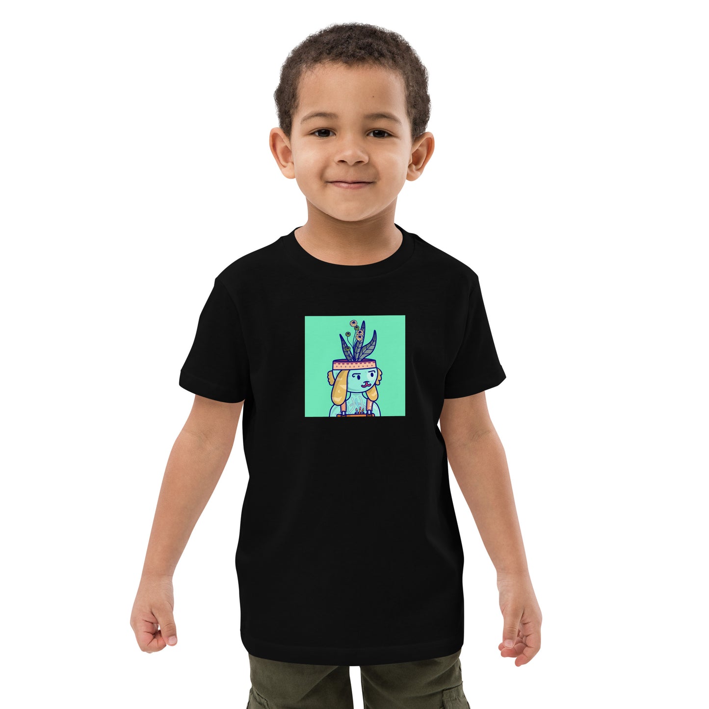 Organic cotton kids t-shirt feat NFT Daturians #1301