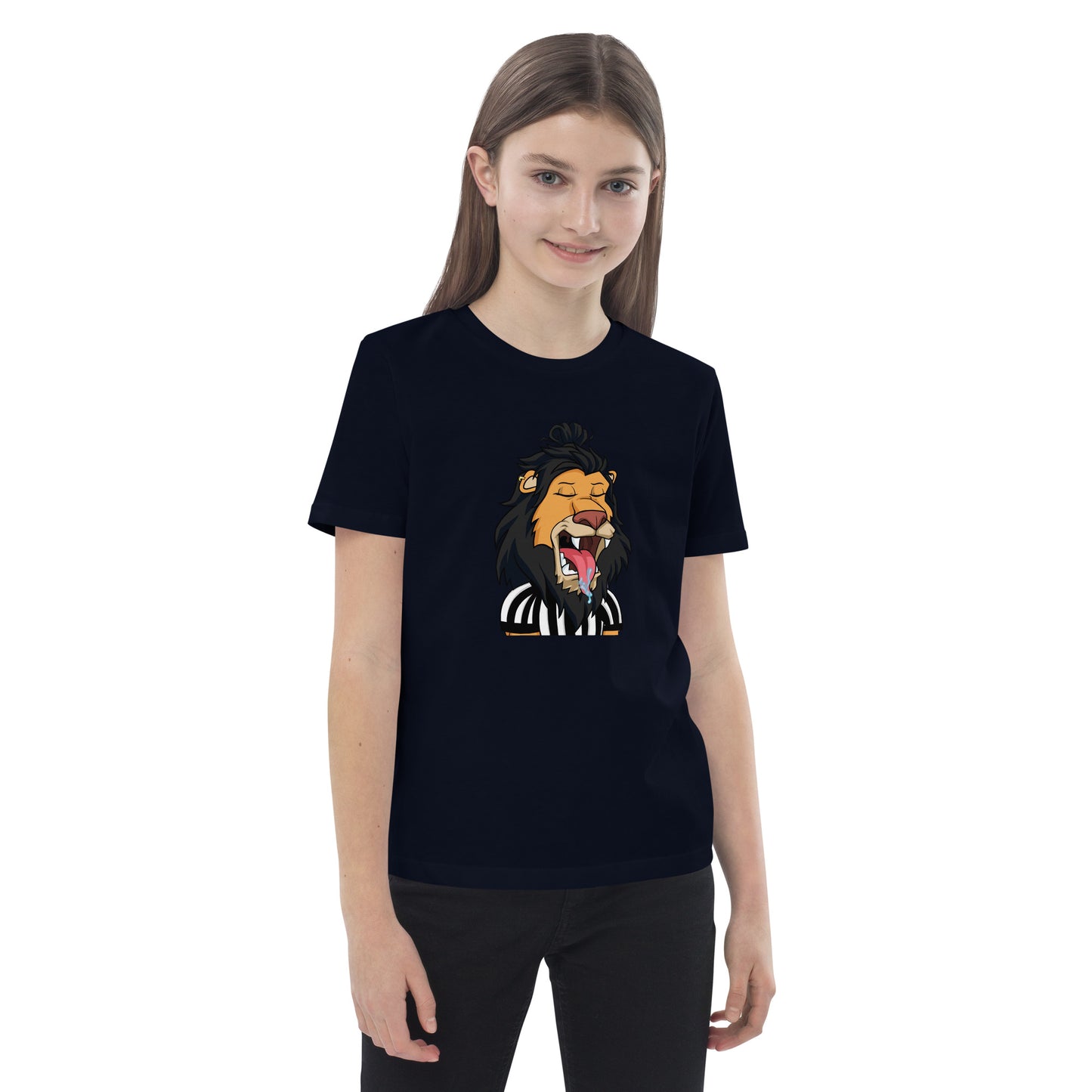 Organic cotton kids t-shirt feat Lazy Lion #9948