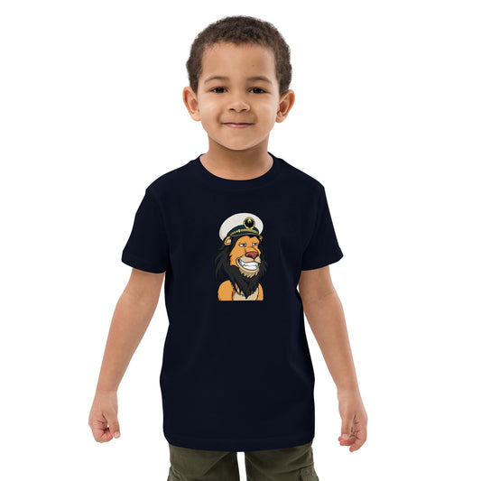 Organic cotton kids t-shirt feat Lazy Lion #8067