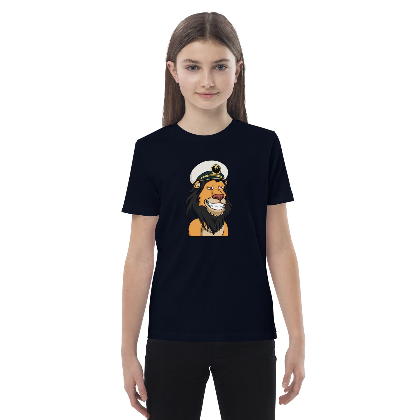 Organic cotton kids t-shirt feat Lazy Lion #8067