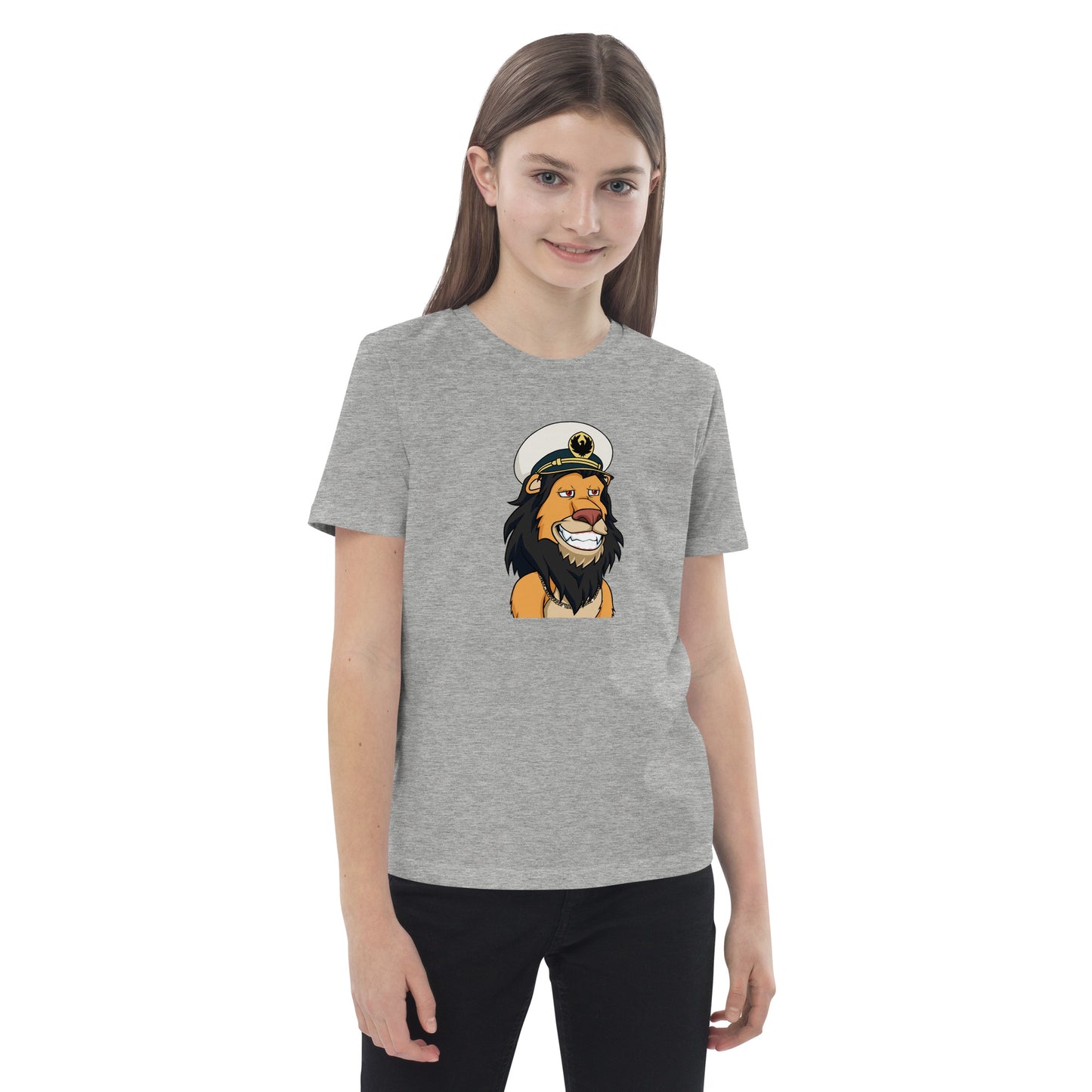 Organic cotton kids t-shirt feat Lazy Lion #8067
