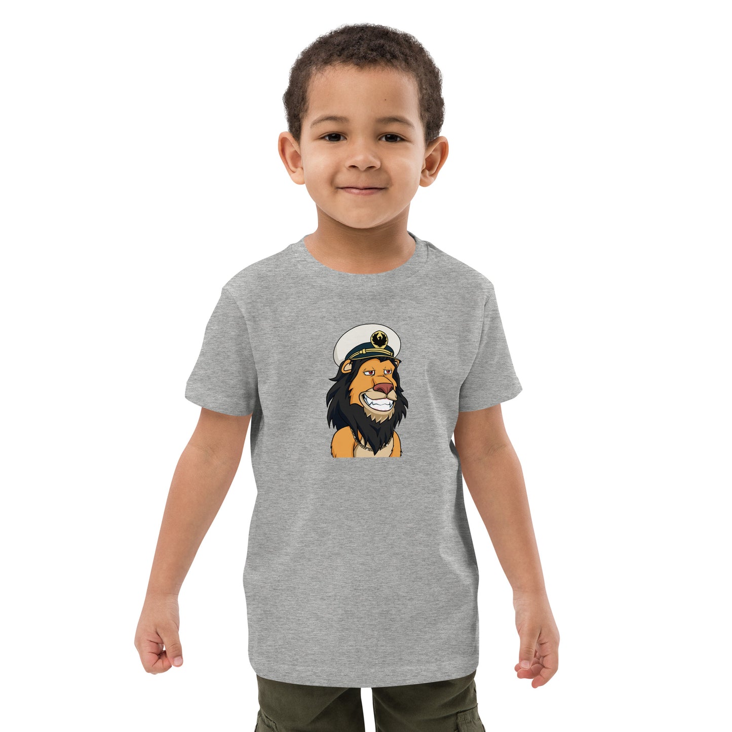 Organic cotton kids t-shirt feat Lazy Lion #8067