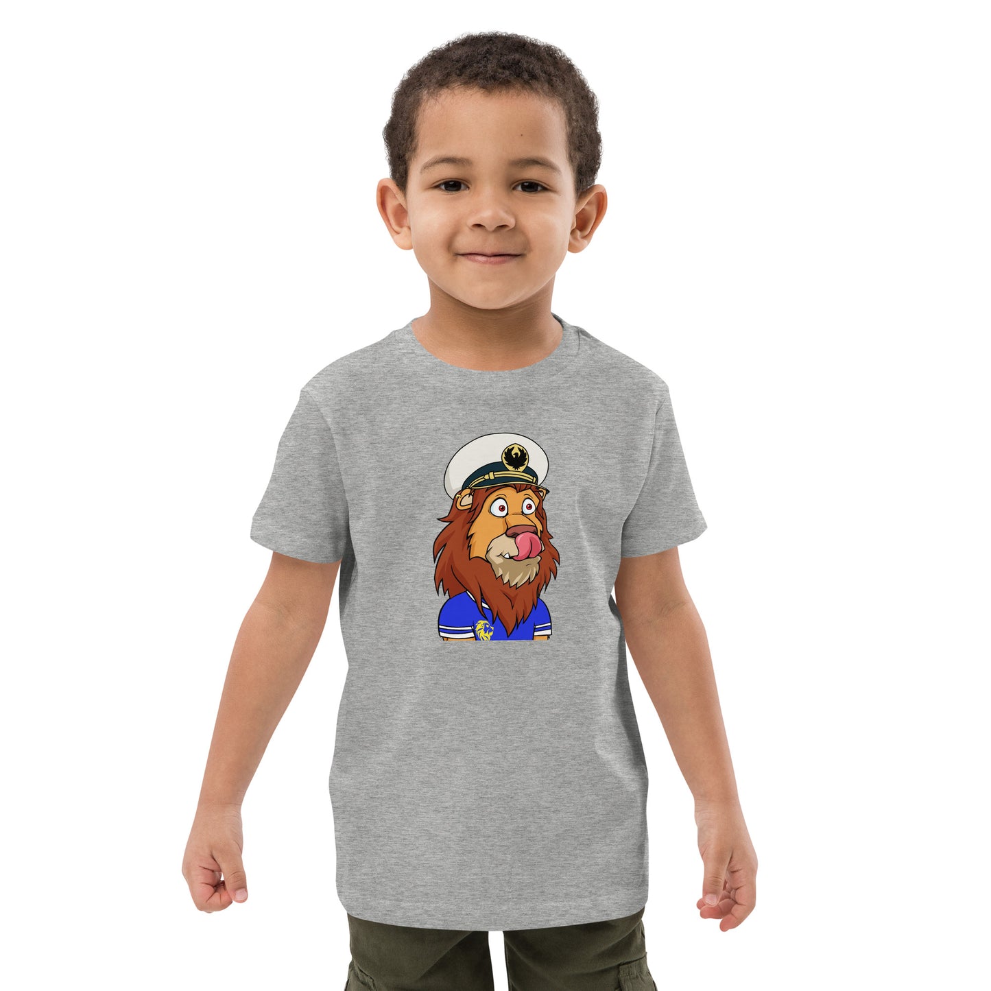Organic cotton kids t-shirt feat Lazy Lion #3317