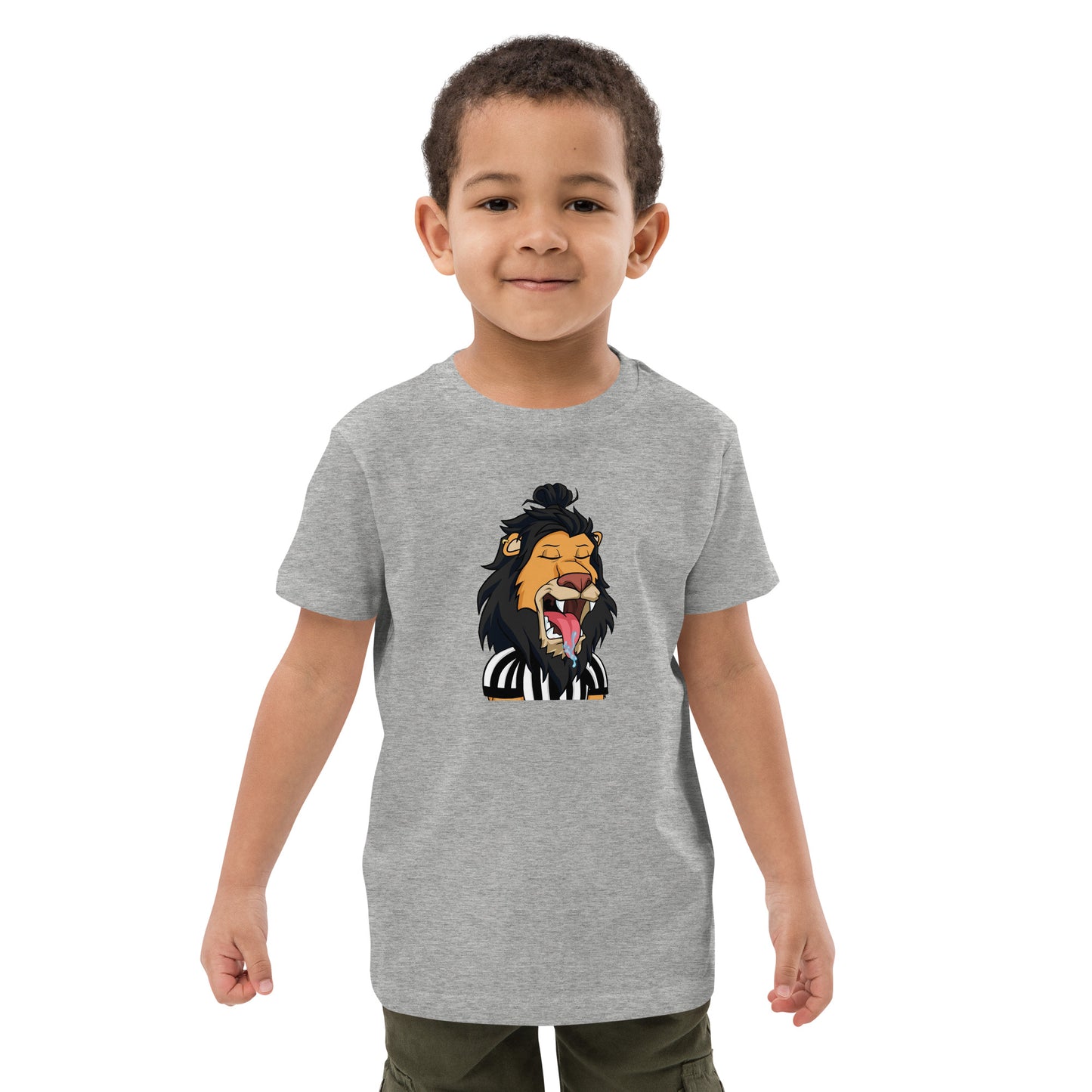 Organic cotton kids t-shirt feat Lazy Lion #9948