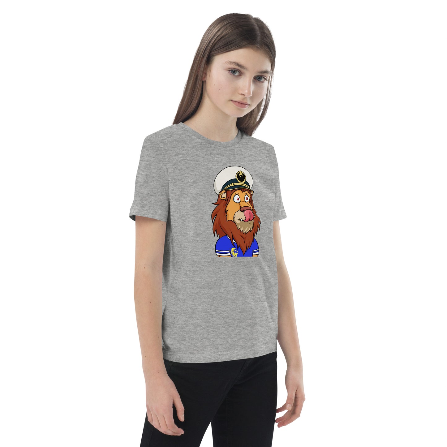 Organic cotton kids t-shirt feat Lazy Lion #3317