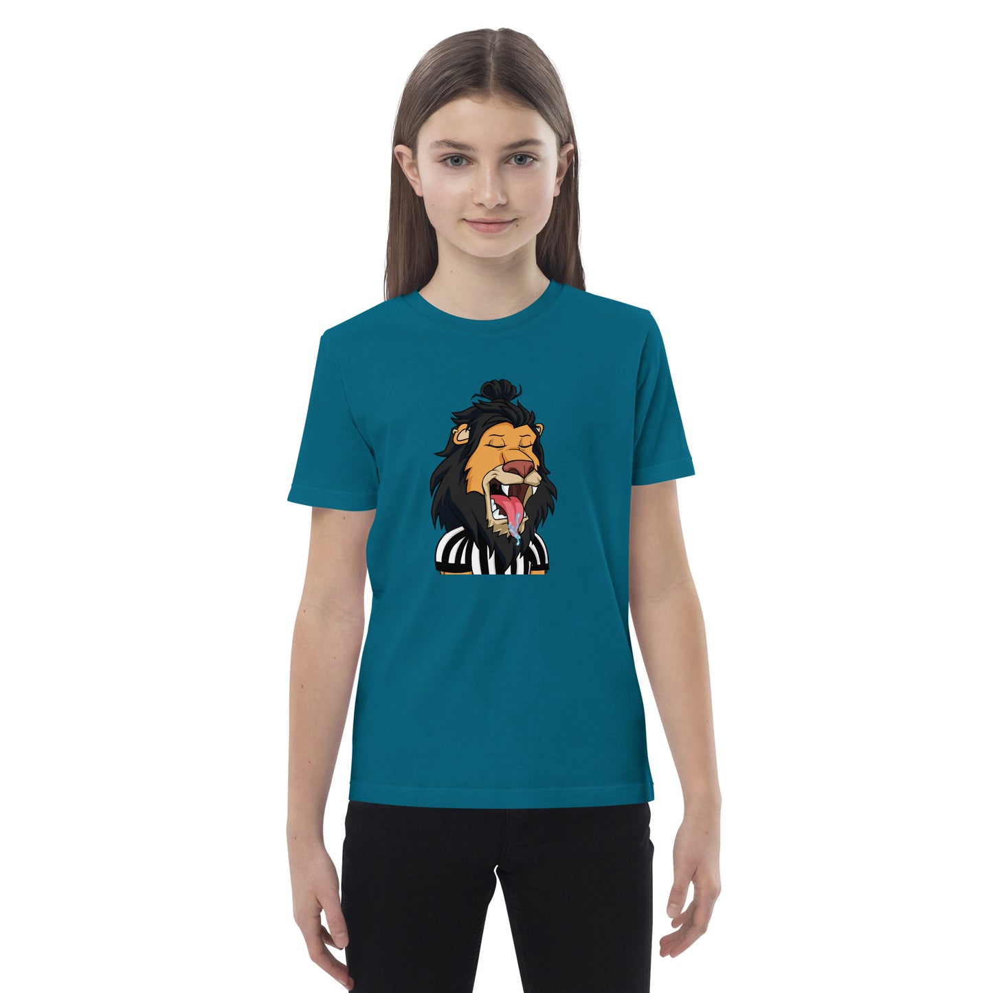 Organic cotton kids t-shirt feat Lazy Lion #9948