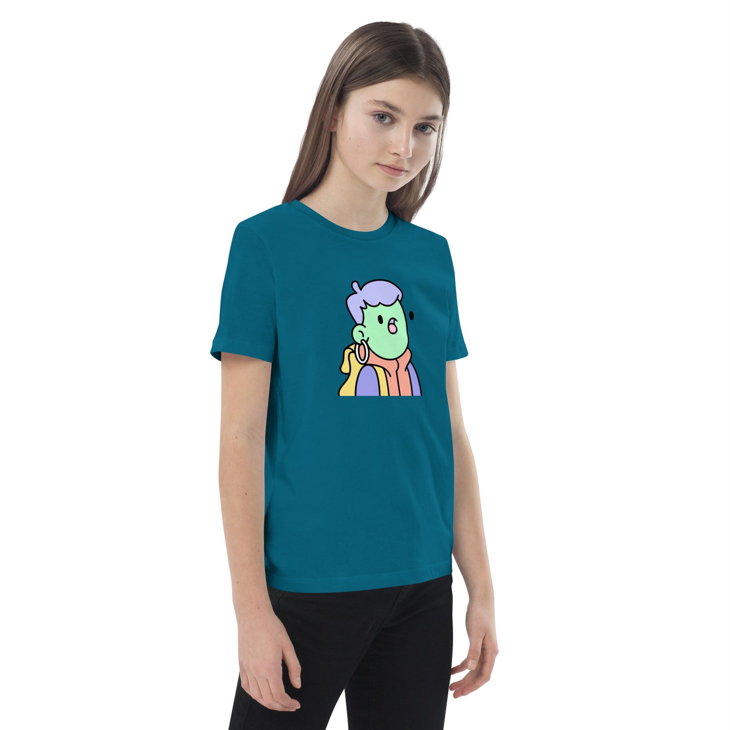 Organic cotton kids t-shirt feat Doodle #4954