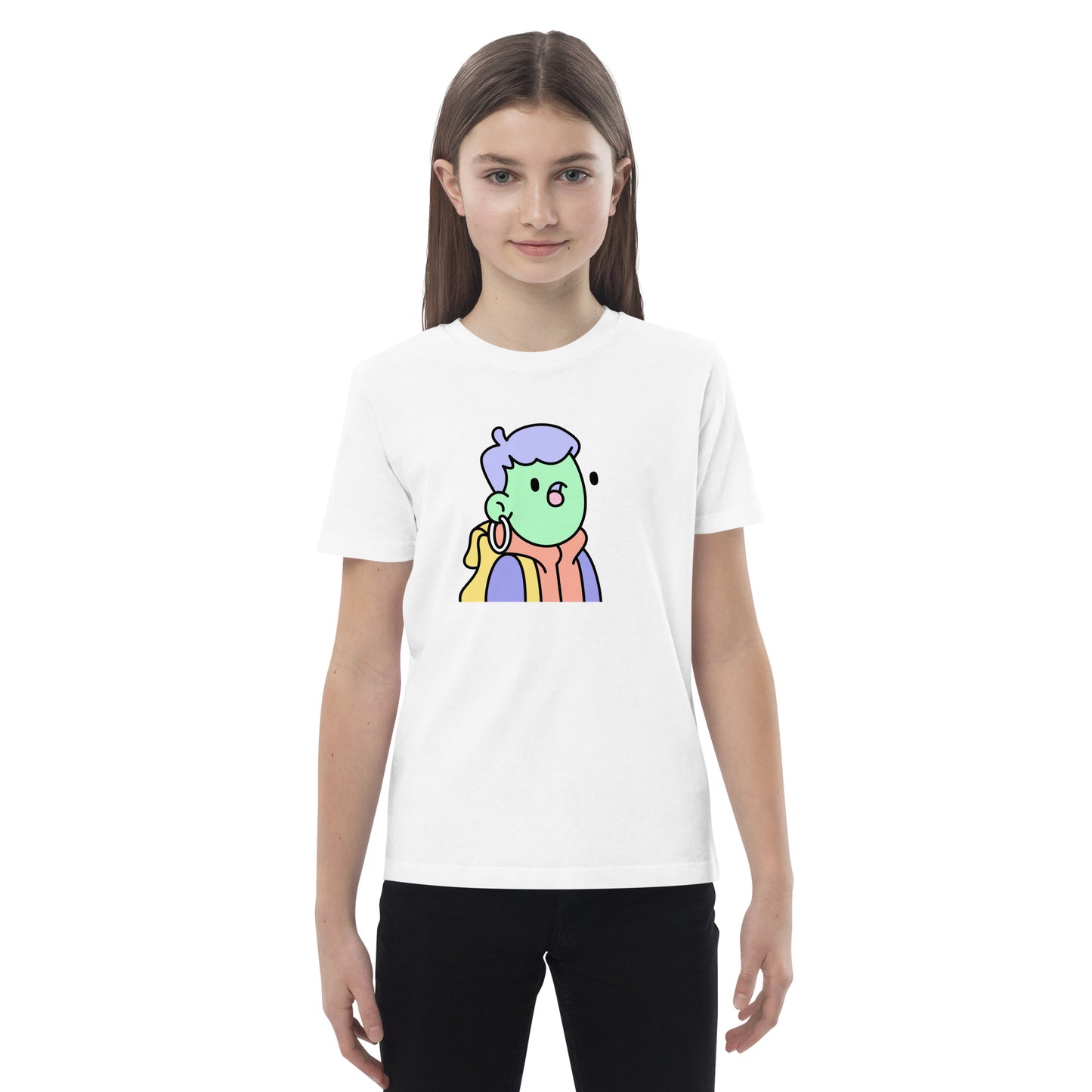 Organic cotton kids t-shirt feat Doodle #4954