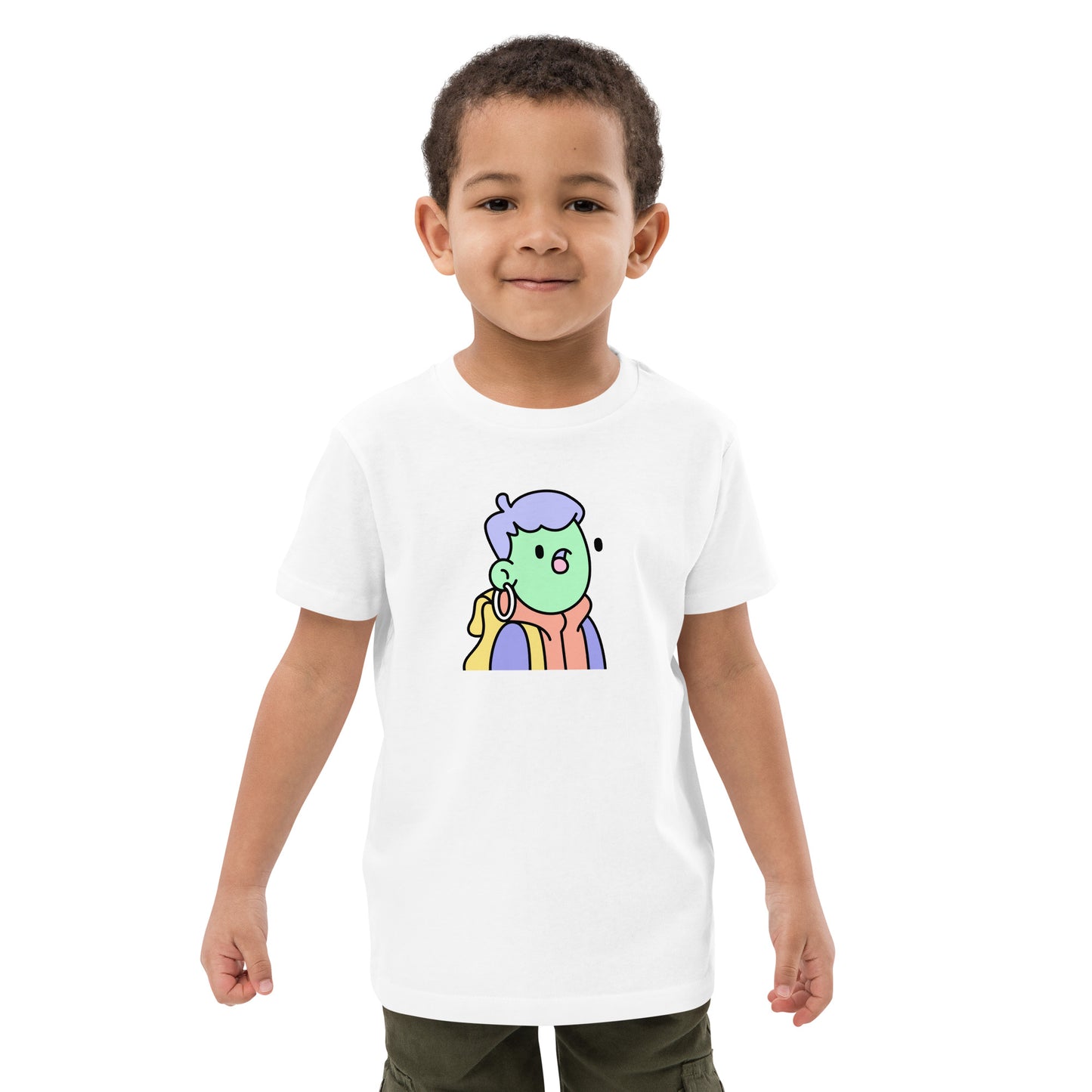 Organic cotton kids t-shirt feat Doodle #4954