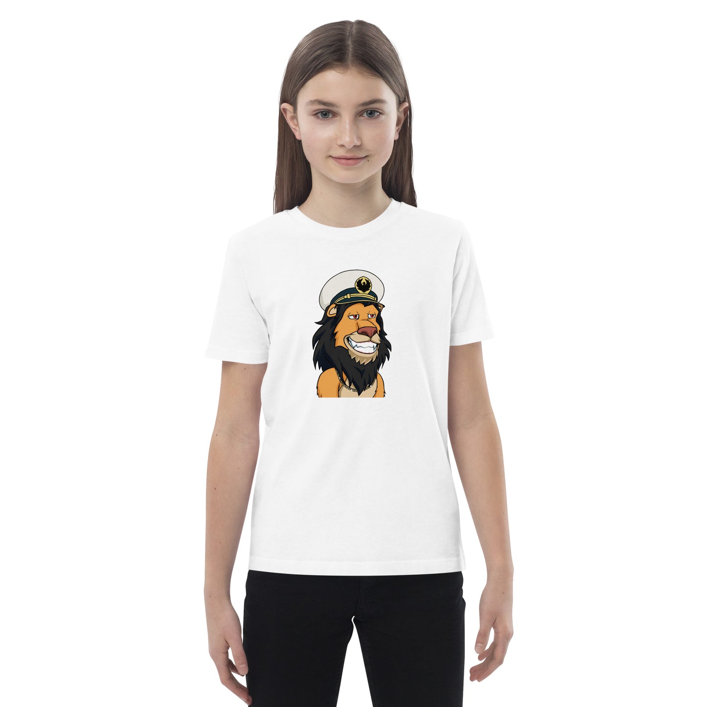 Organic cotton kids t-shirt feat Lazy Lion #8067