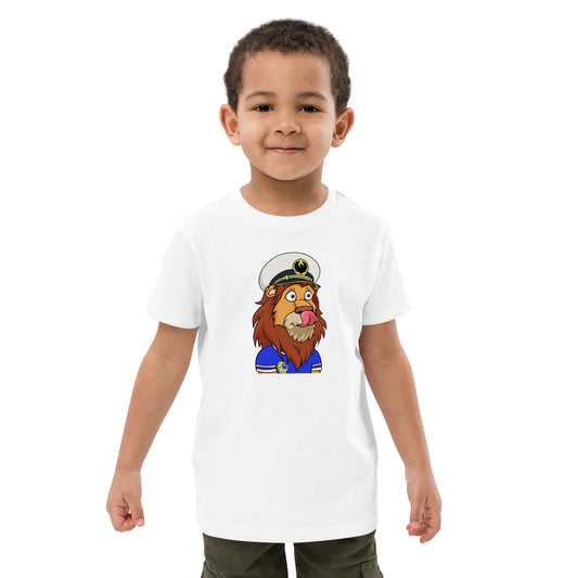 Organic cotton kids t-shirt feat Lazy Lion #3317