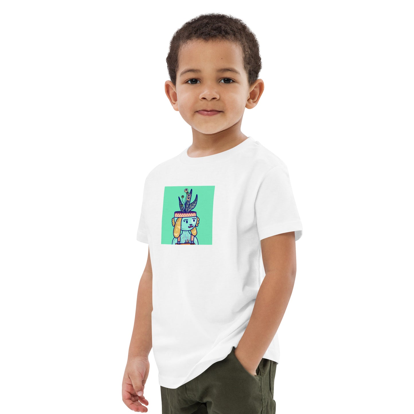 Organic cotton kids t-shirt feat NFT Daturians #1301