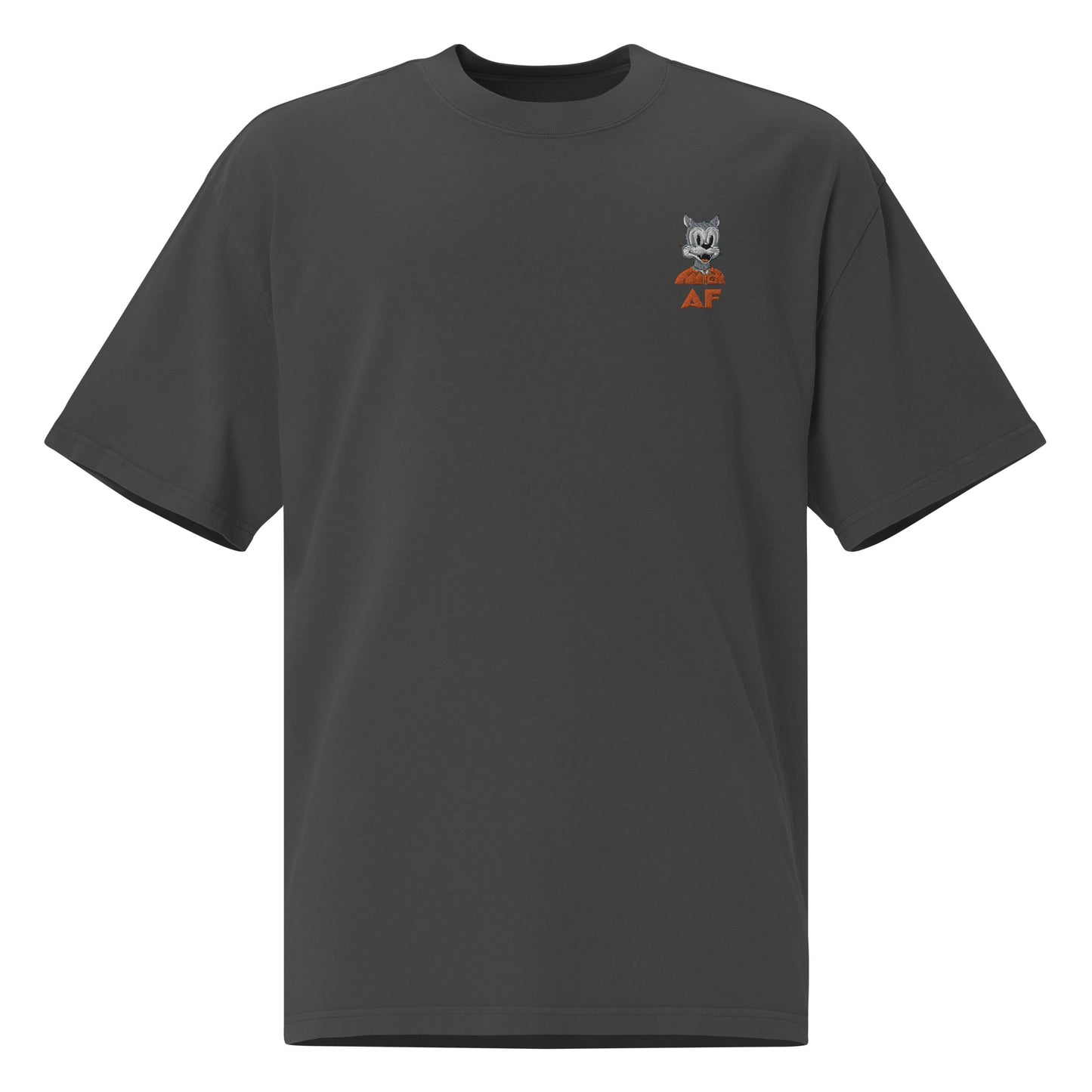 Oversized faded t-shirt feat. DEGEN TOONZ #7949 (embroidered)