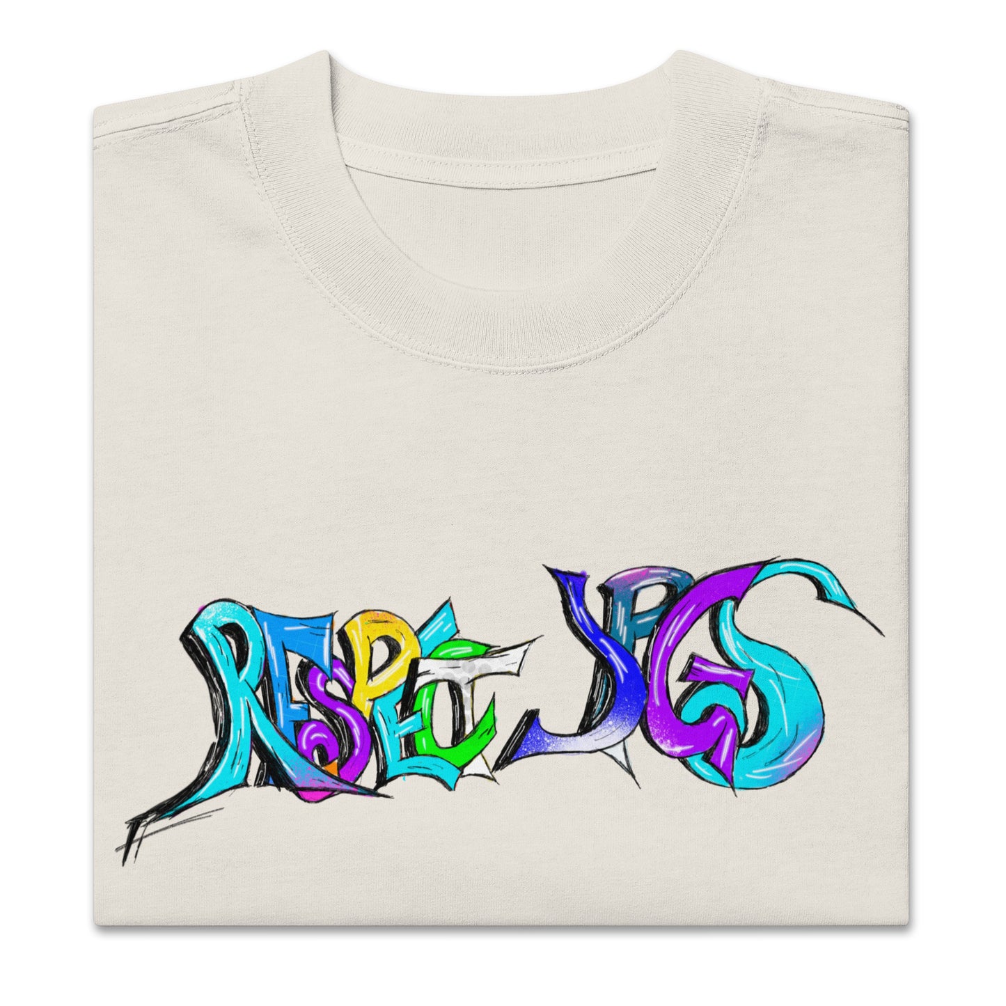 Oversized faded t-shirt feat. RESPECT JPGS by eitzi.eth