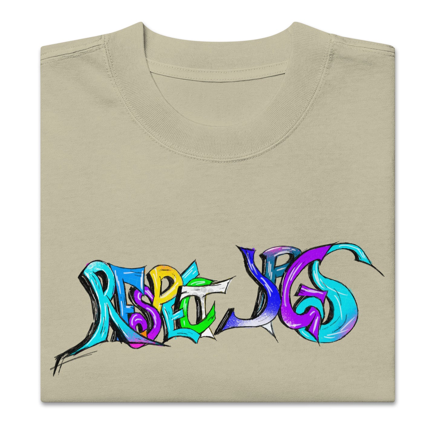 Oversized faded t-shirt feat. RESPECT JPGS by eitzi.eth
