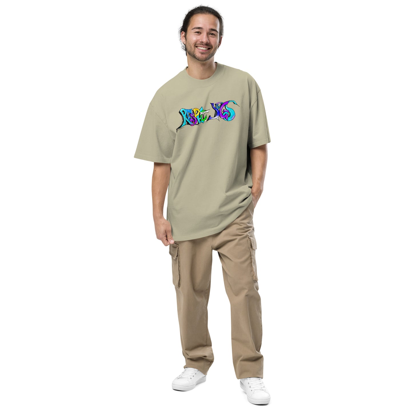 Oversized faded t-shirt feat. RESPECT JPGS by eitzi.eth