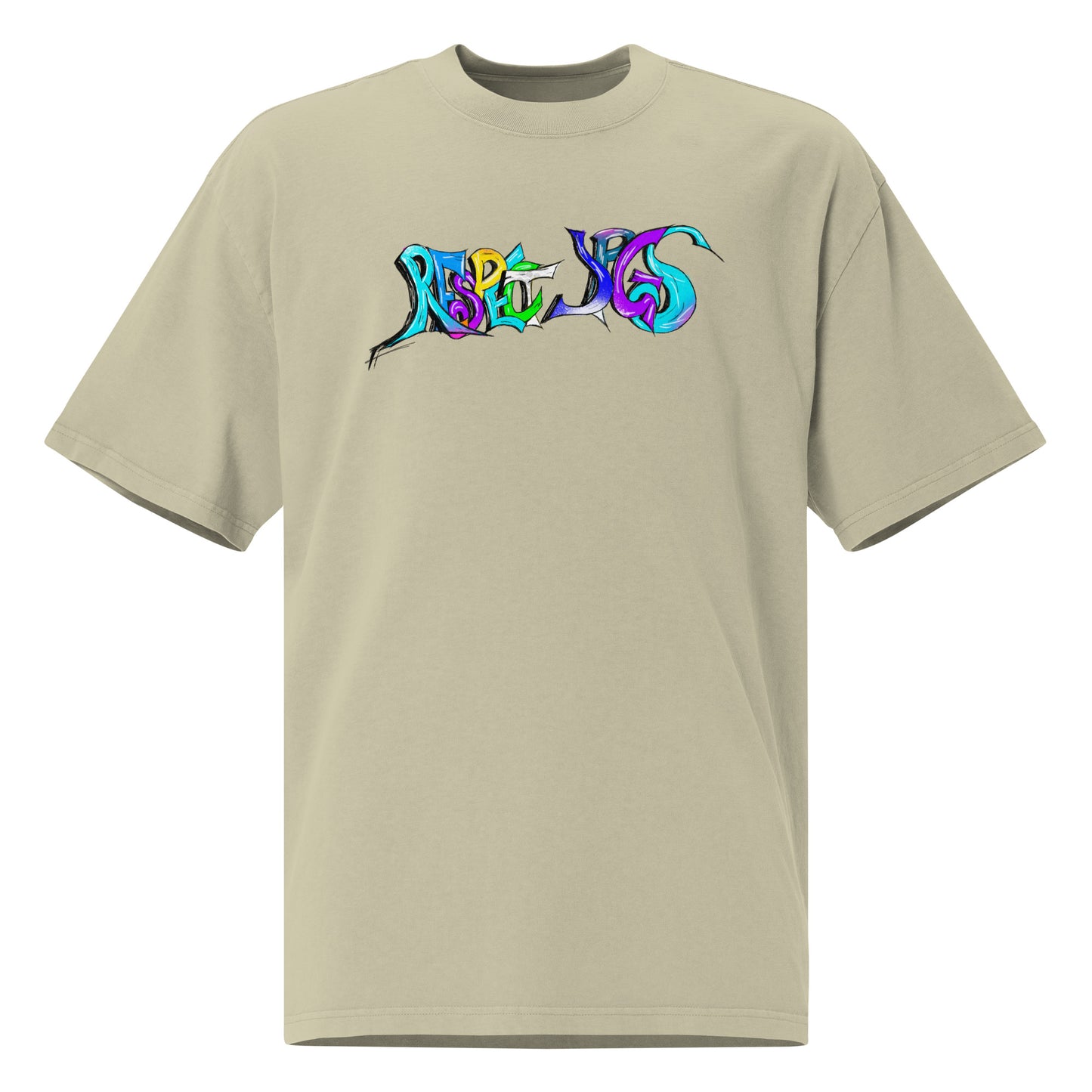 Oversized faded t-shirt feat. RESPECT JPGS by eitzi.eth