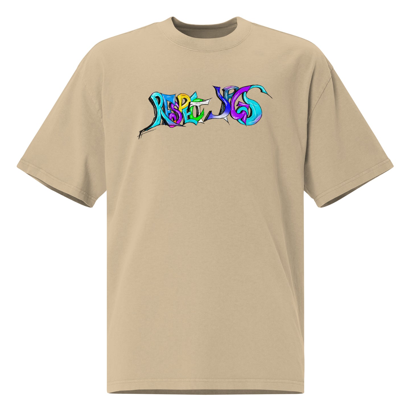 Oversized faded t-shirt feat. RESPECT JPGS by eitzi.eth