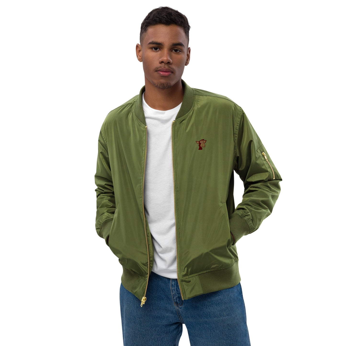 Premium recycled bomber jacket feat Polygon Ape YC #6437 (embroidered)