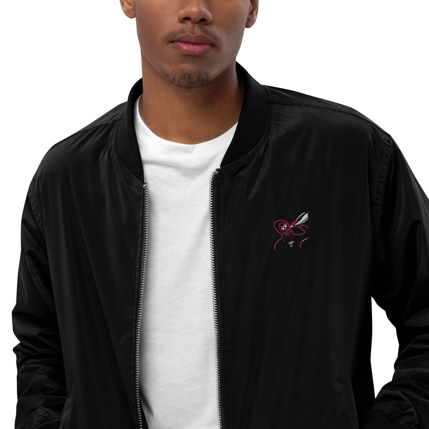 Premium recycled bomber jacket feat rektguy #889 (embroidered)