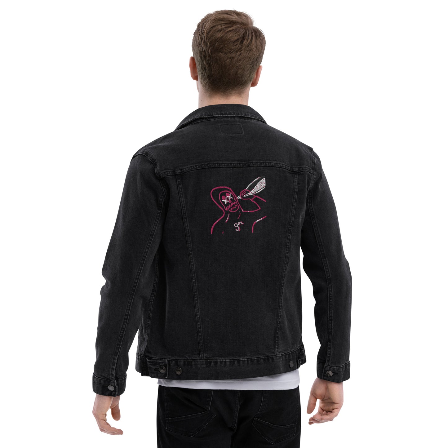 Denim jacket feat rektguy #889 (embroidered)