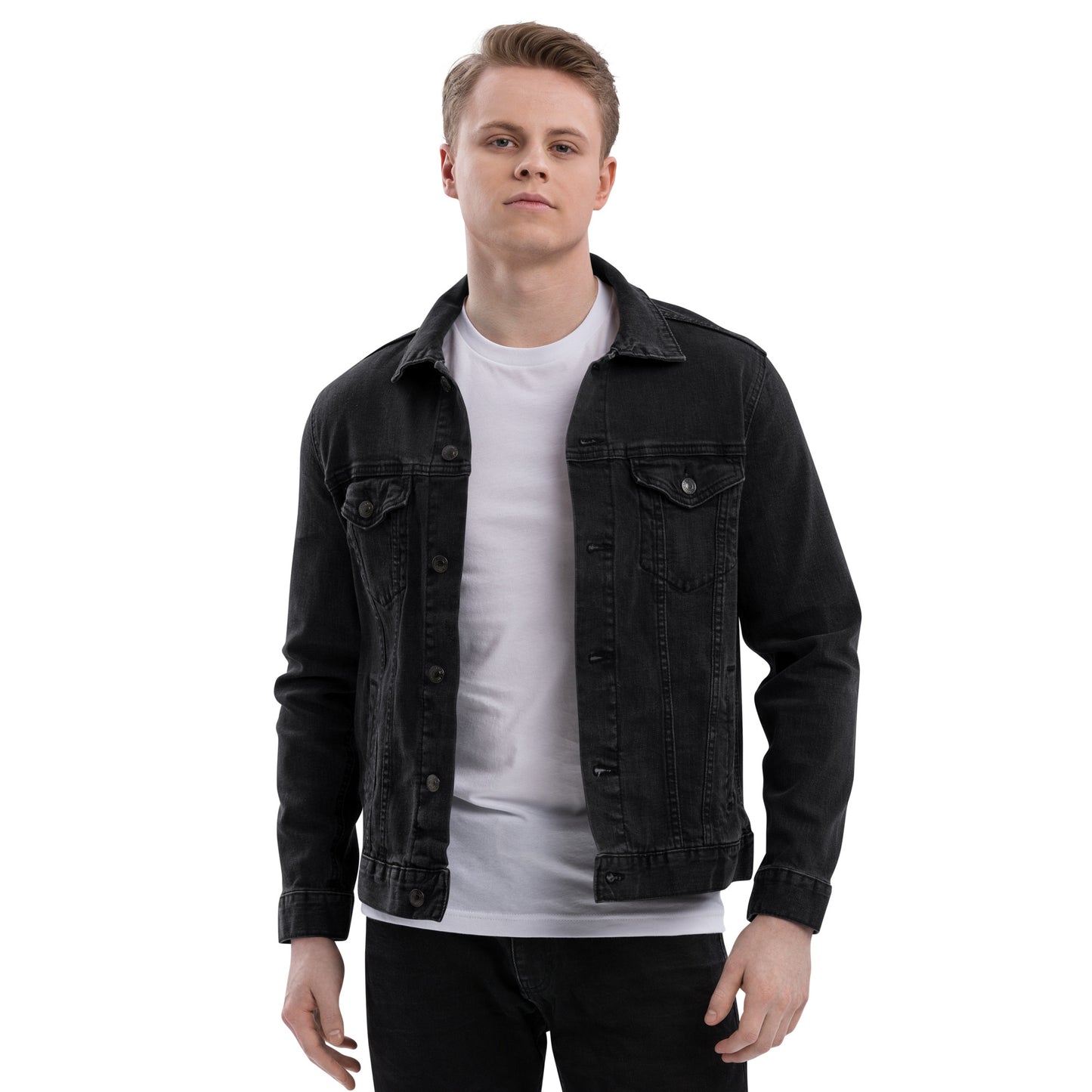Denim jacket feat rektguy #889 (embroidered)
