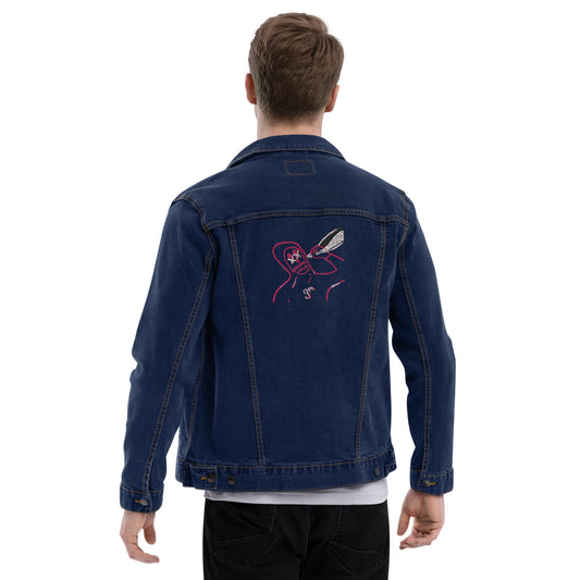 Denim jacket feat rektguy #889 (embroidered)