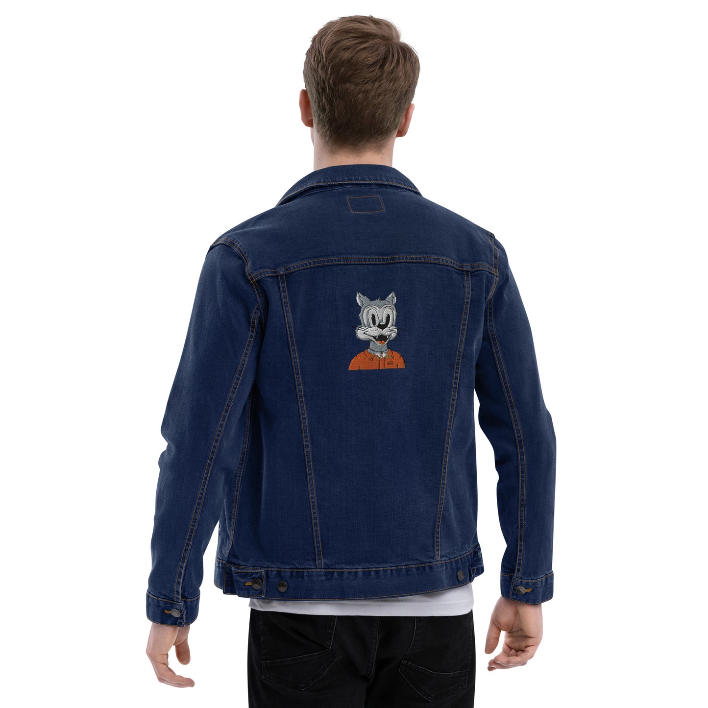 Denim jacket feat DEGEN TOONZ #7949 (embroidered)