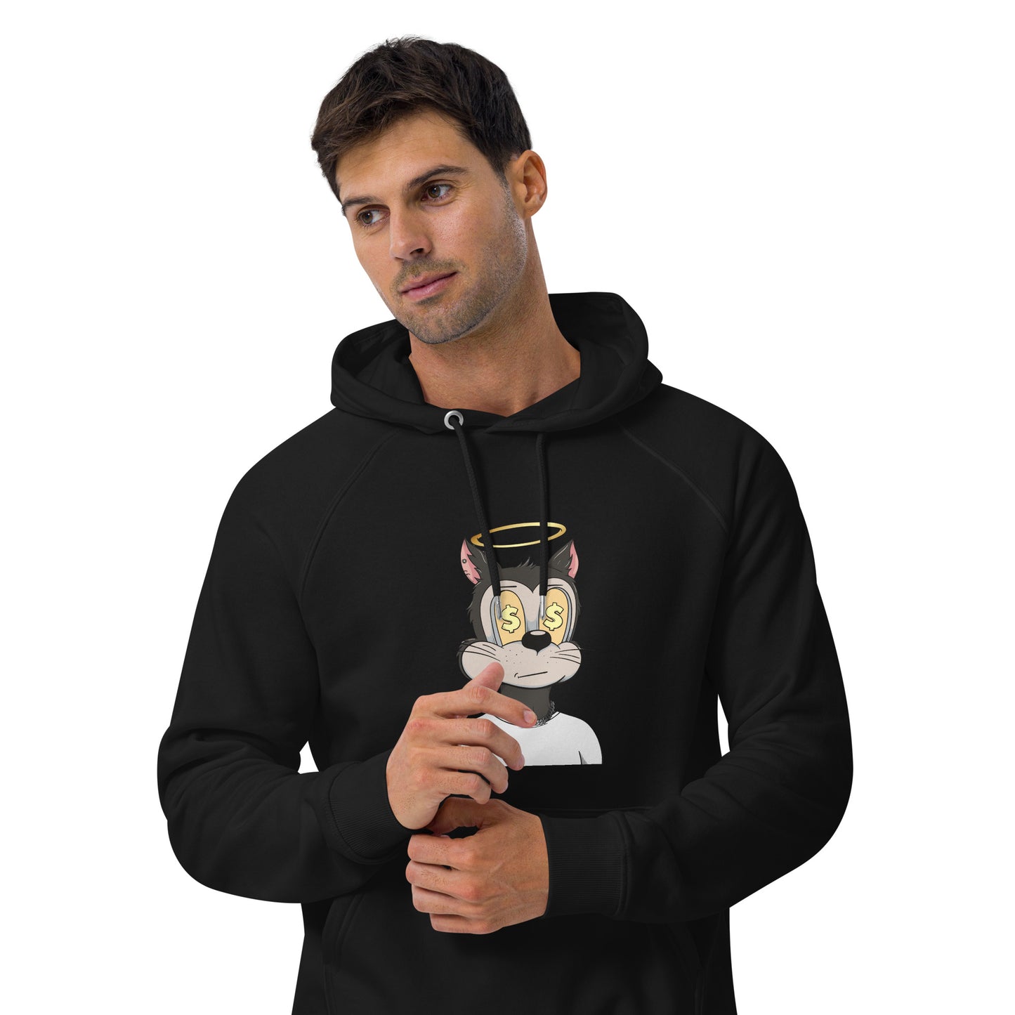 Unisex eco raglan hoodie feat TOON #590
