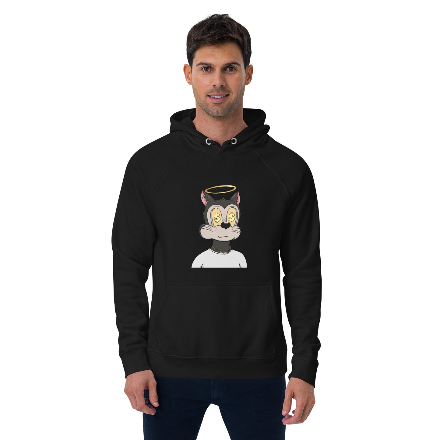 Unisex eco raglan hoodie feat TOON #590
