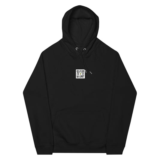 Unisex eco raglan hoodie feat. MAYC #9904 (front logo-QRcode / Rear Print)