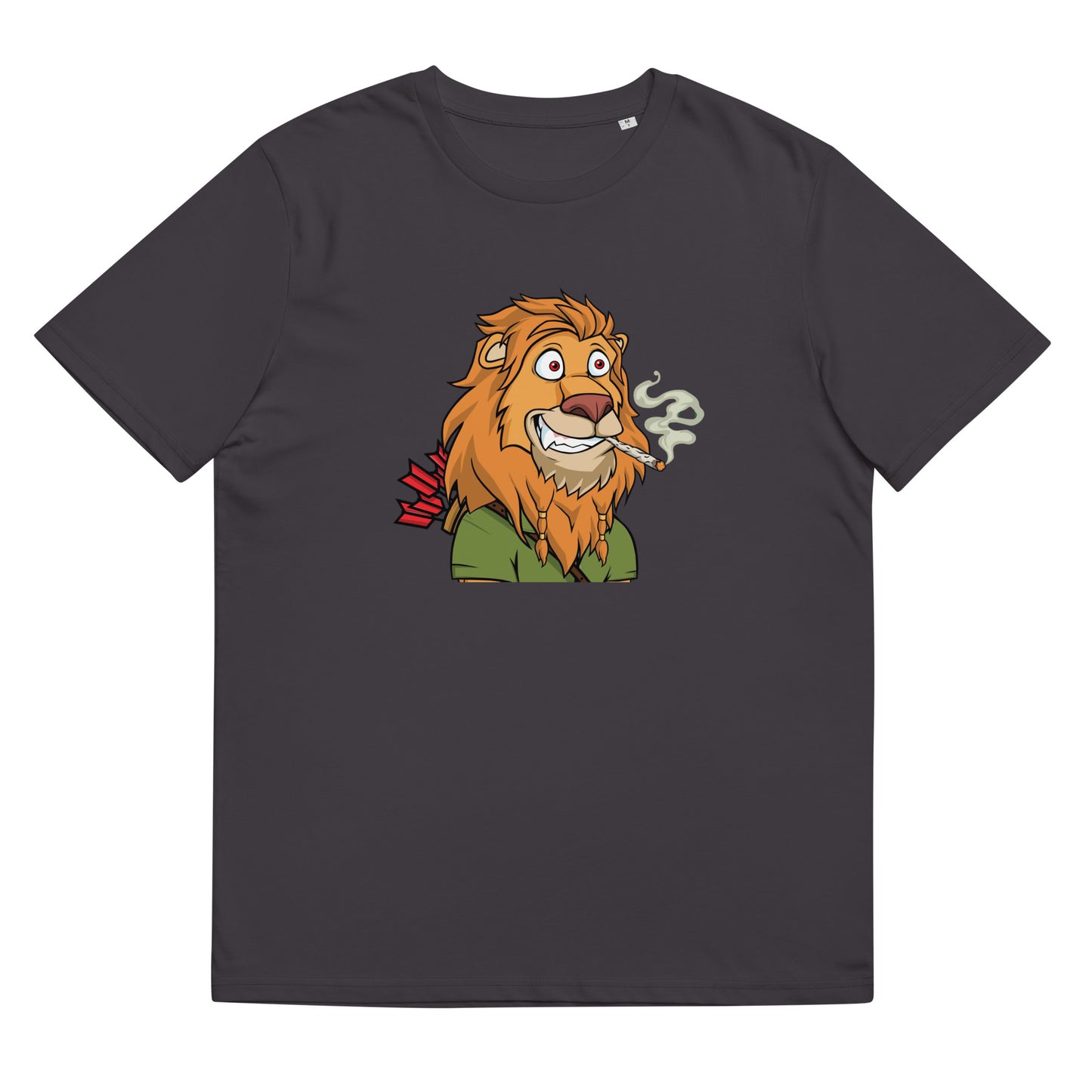 Unisex organic cotton t-shirt feat Lazy Lion #7427