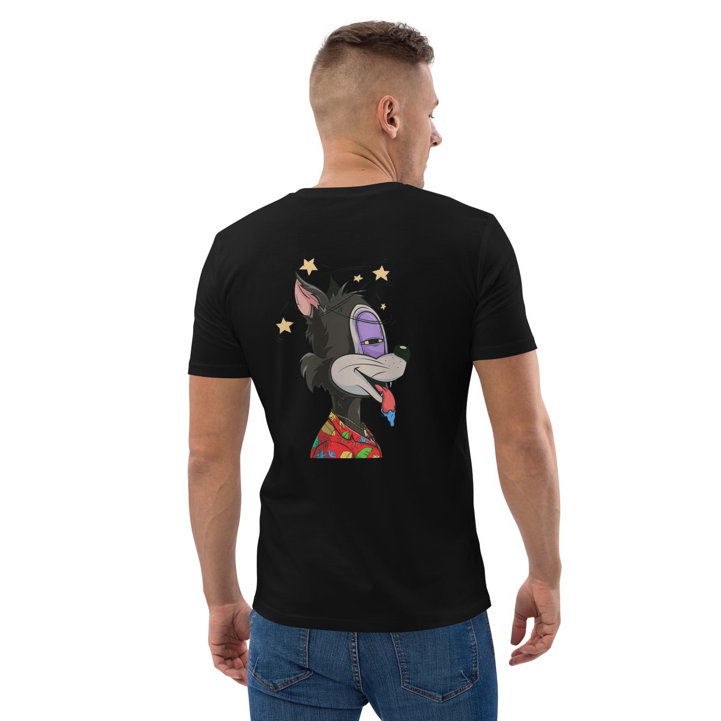 Unisex organic cotton t-shirt feat. TONY TOONZ (front embroidered + rear print)