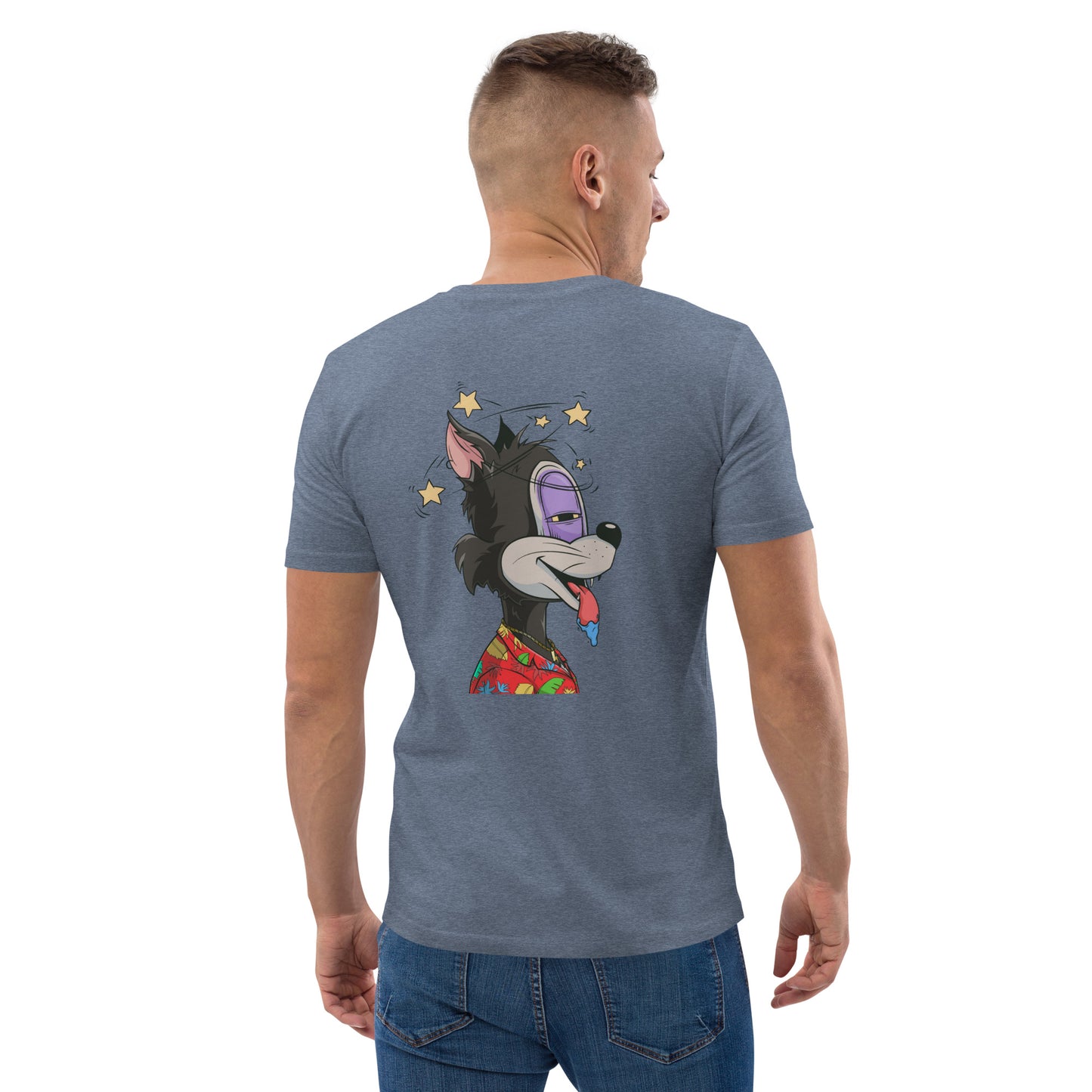 Unisex organic cotton t-shirt feat. TONY TOONZ (front embroidered + rear print)