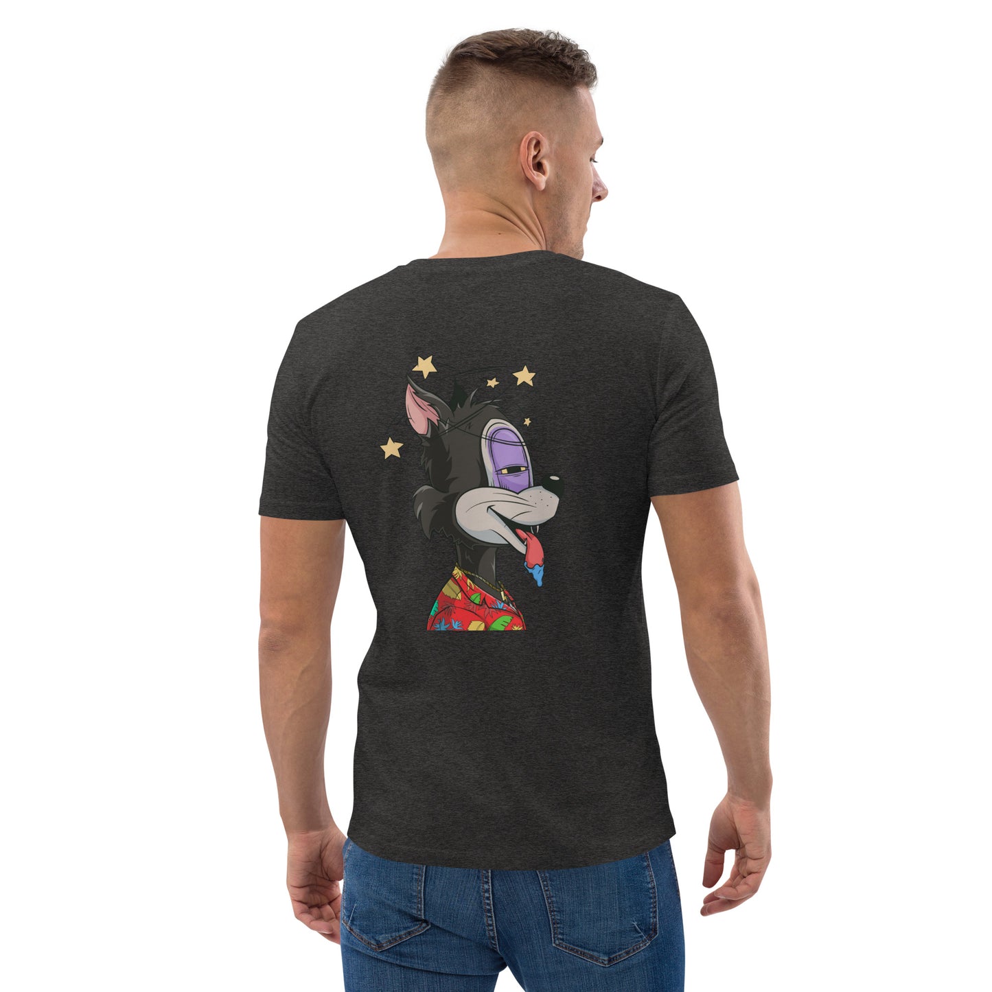 Unisex organic cotton t-shirt feat. TONY TOONZ (front embroidered + rear print)