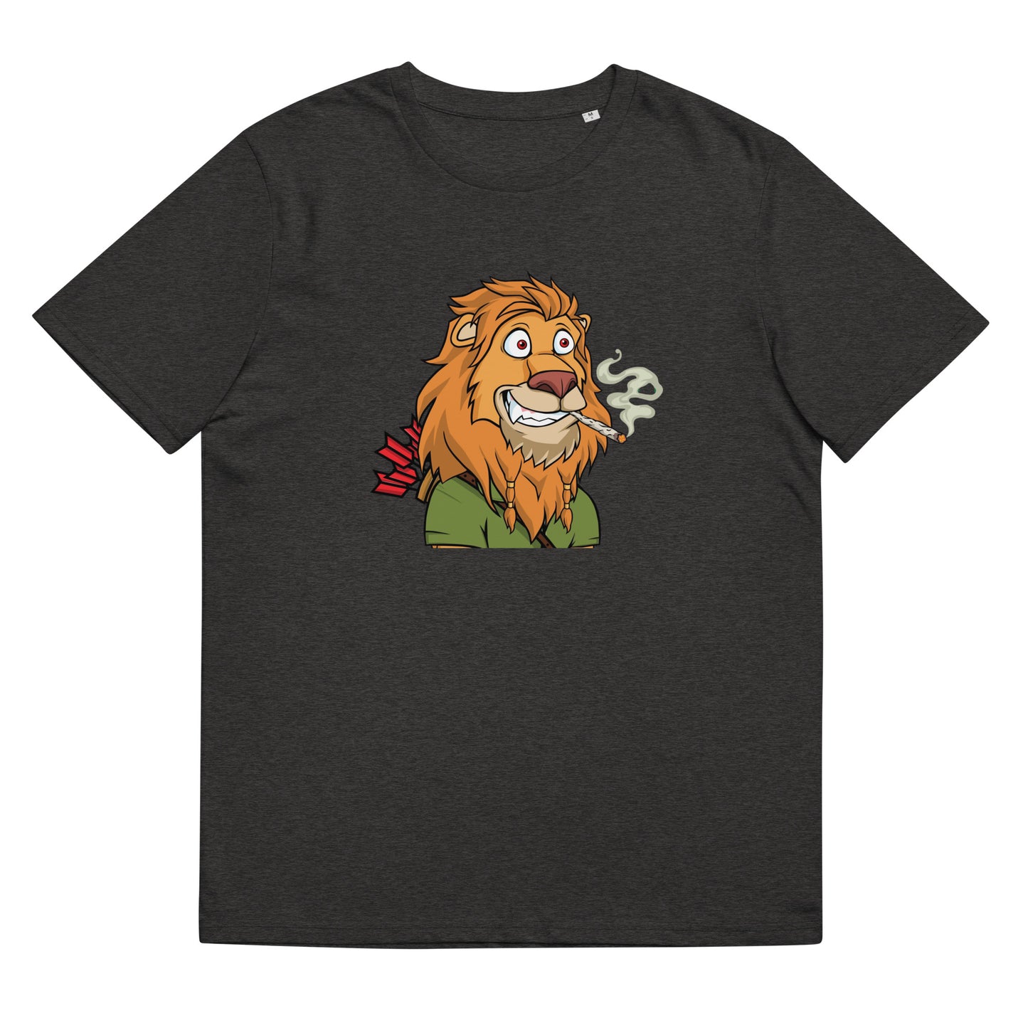 Unisex organic cotton t-shirt feat Lazy Lion #7427