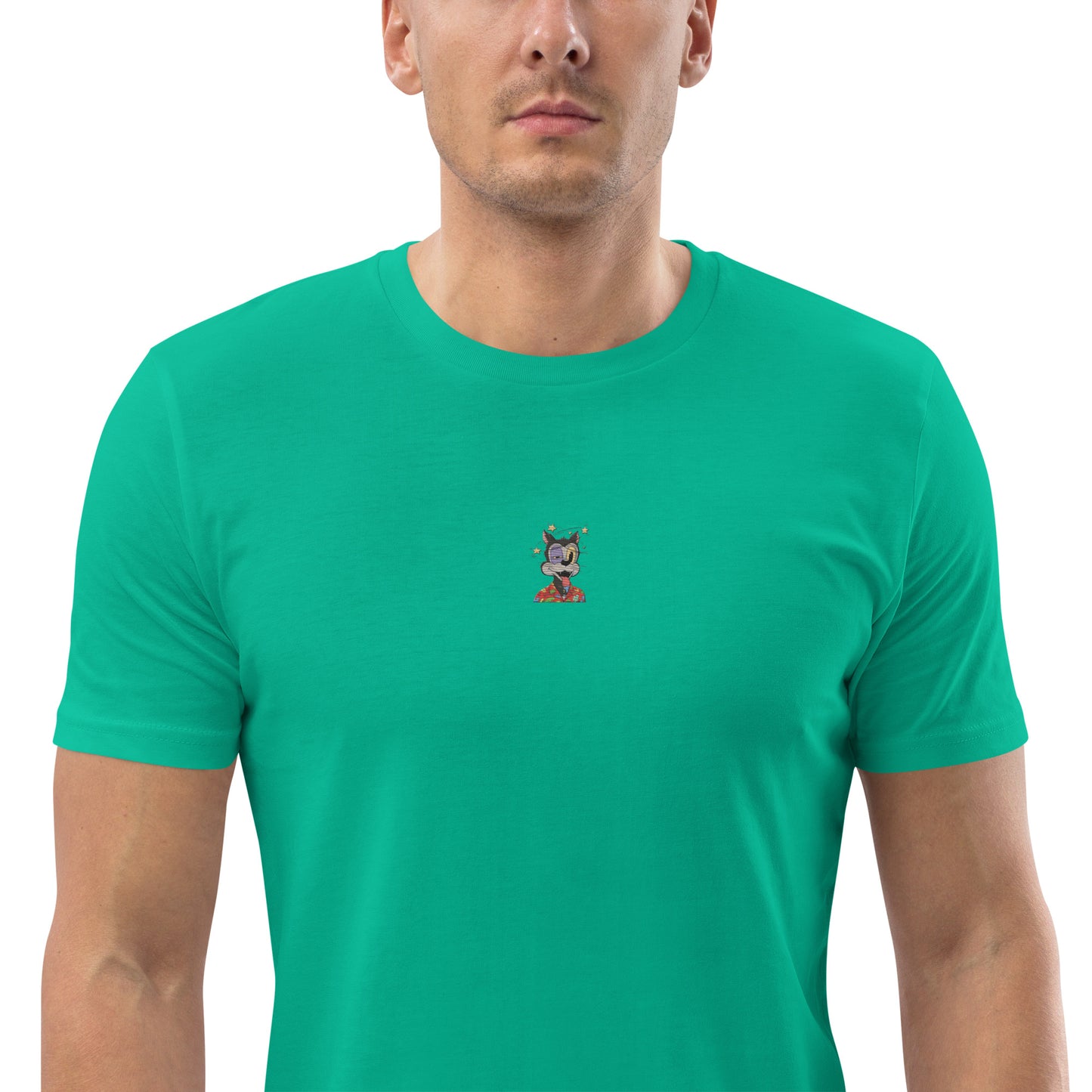 Unisex organic cotton t-shirt feat. TONY TOONZ (front embroidered + rear print)