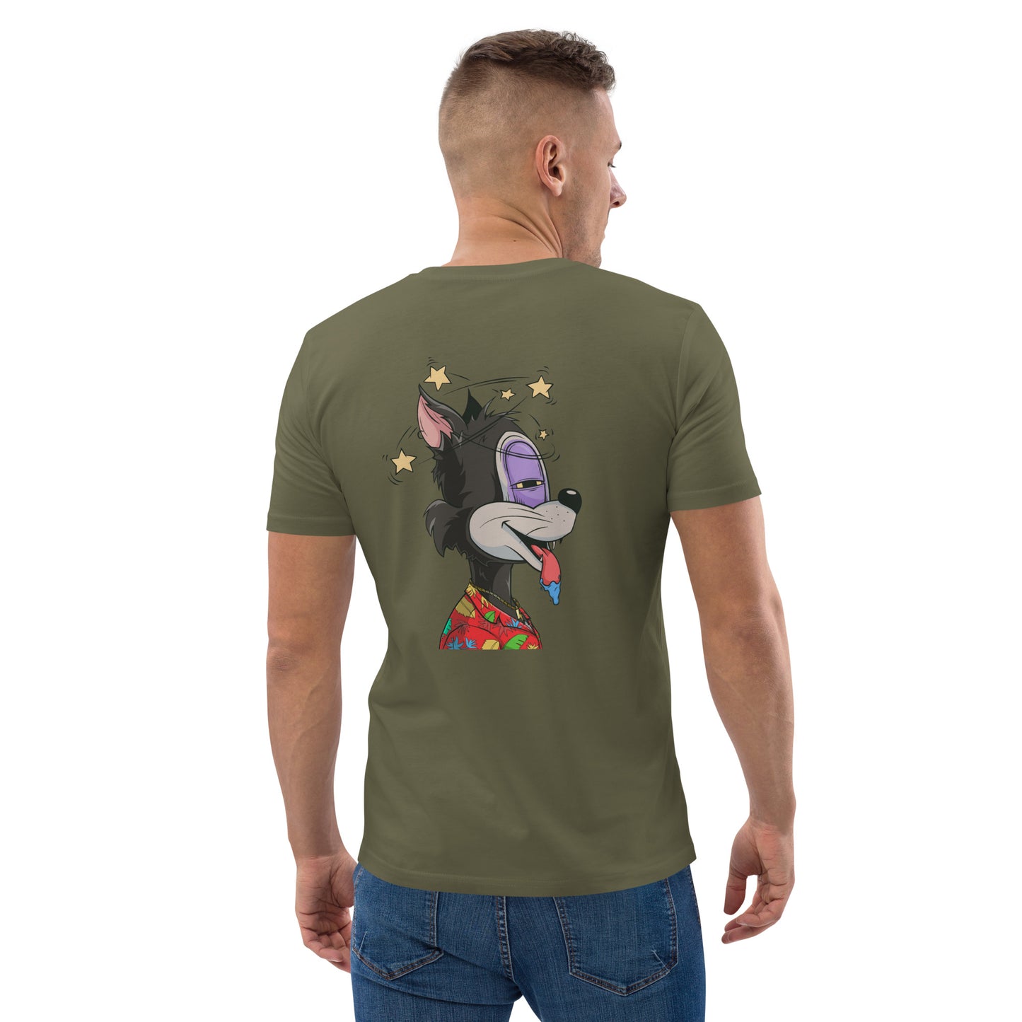 Unisex organic cotton t-shirt feat. TONY TOONZ (front embroidered + rear print)