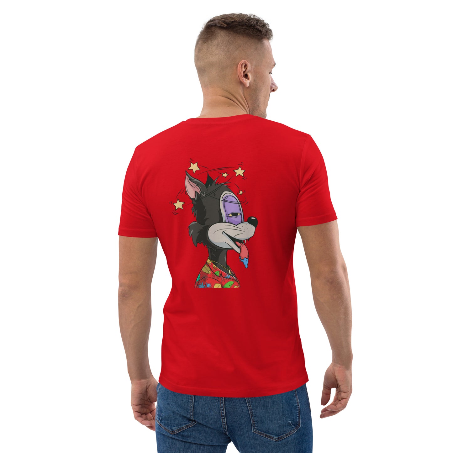 Unisex organic cotton t-shirt feat. TONY TOONZ (front embroidered + rear print)