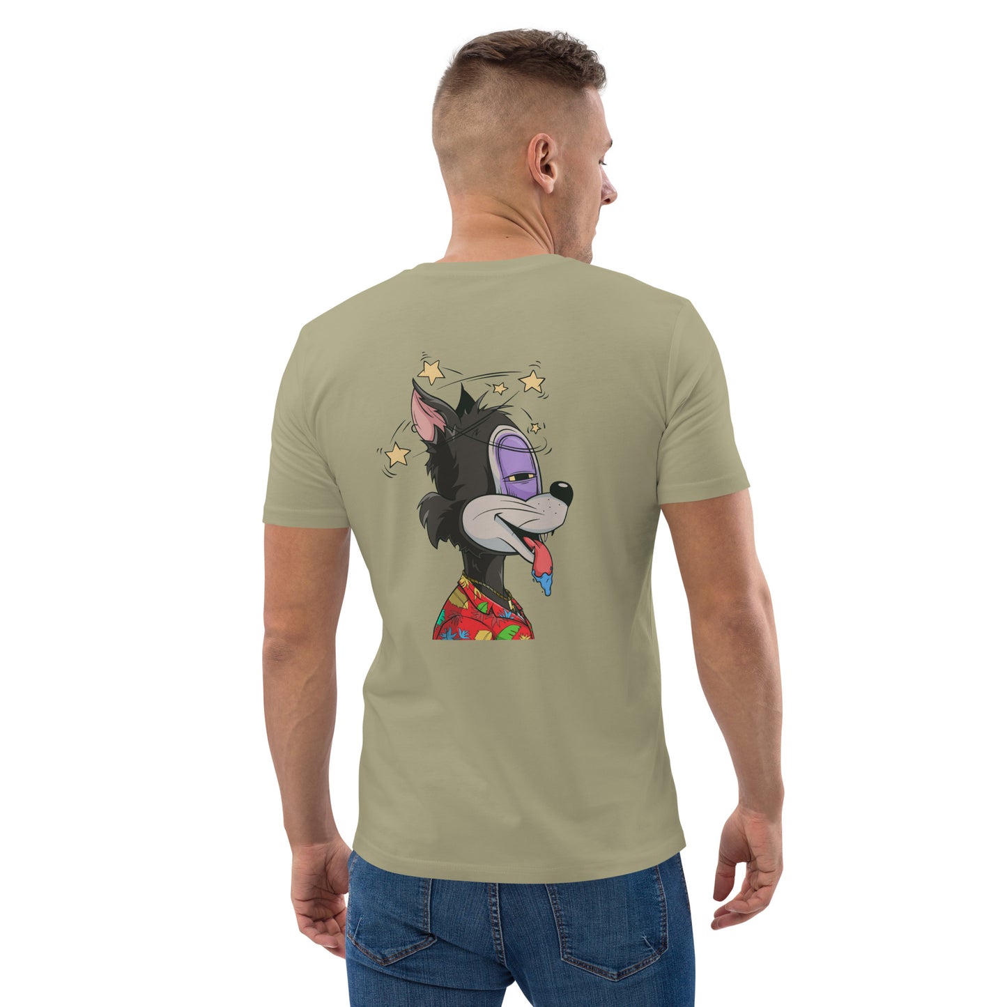Unisex organic cotton t-shirt feat. TONY TOONZ (front embroidered + rear print)