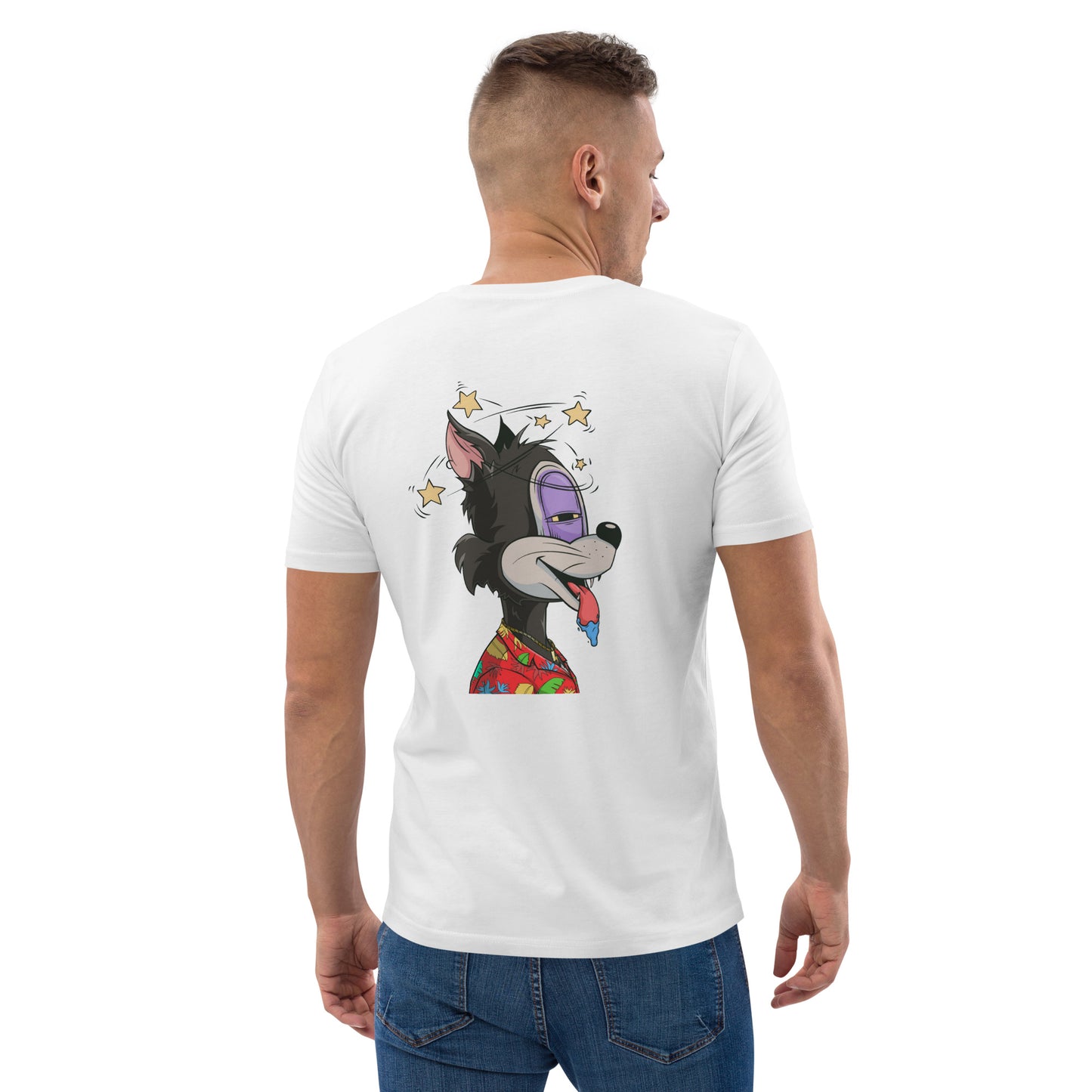 Unisex organic cotton t-shirt feat. TONY TOONZ (front embroidered + rear print)