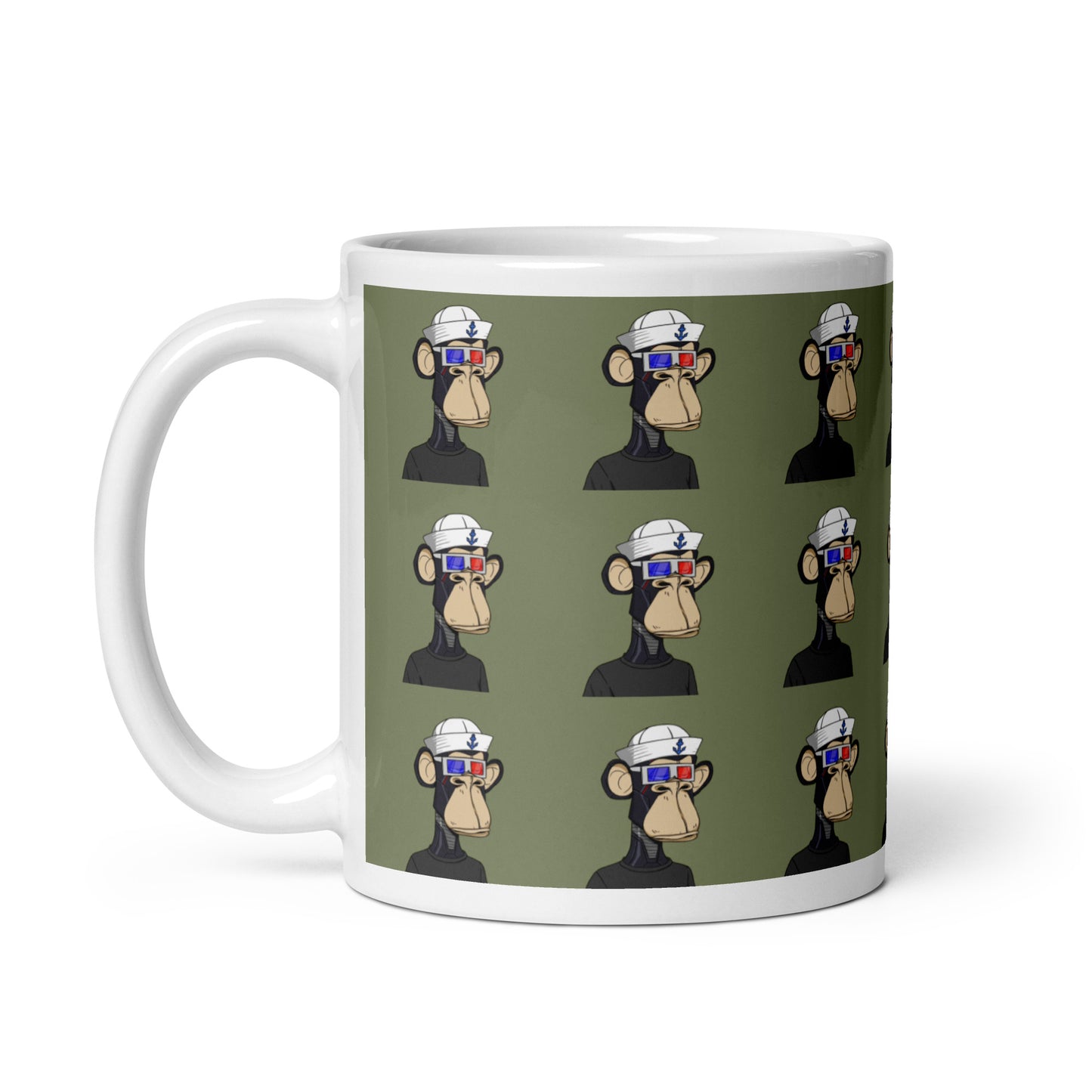 White glossy mug feat BAYC #2783