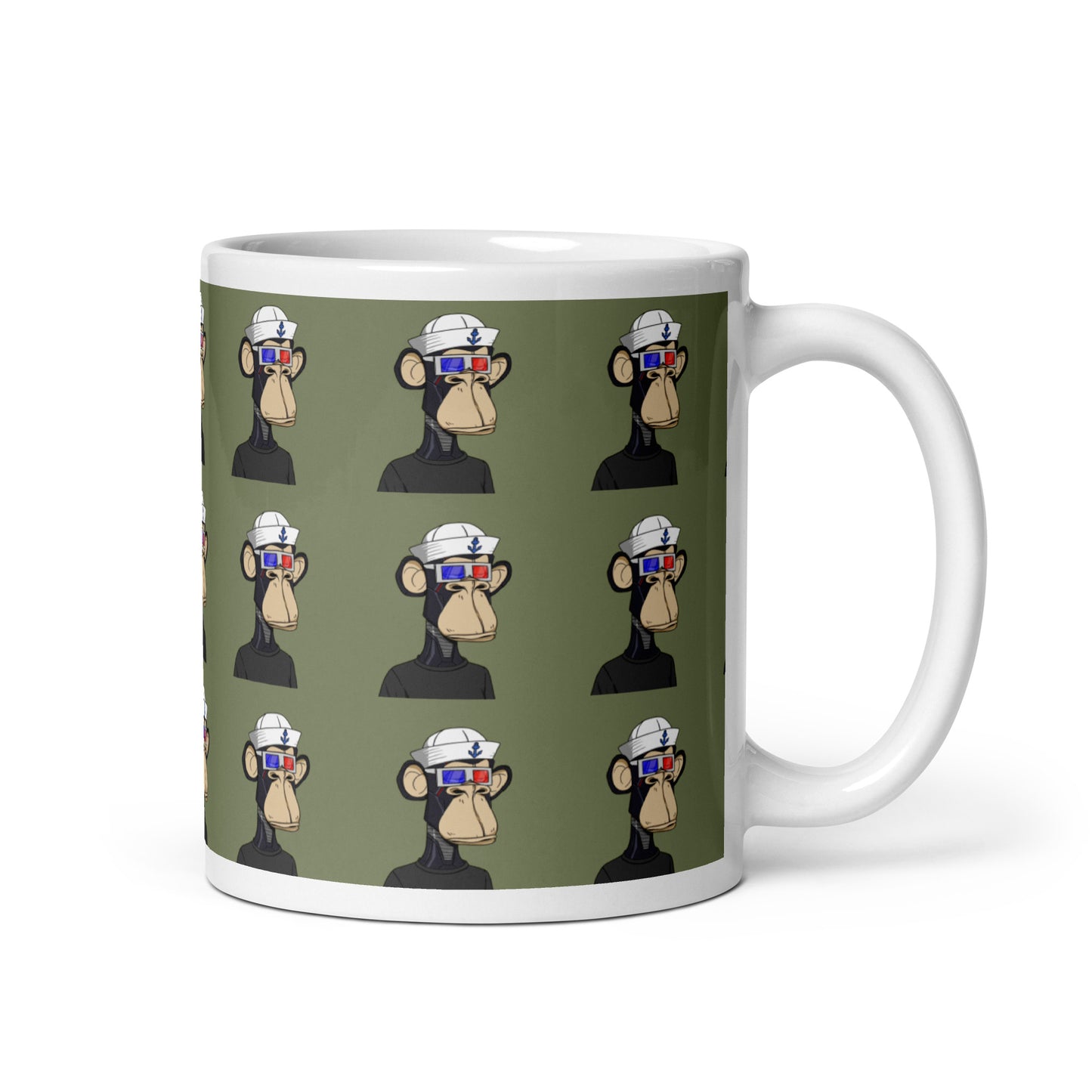 White glossy mug feat BAYC #2783