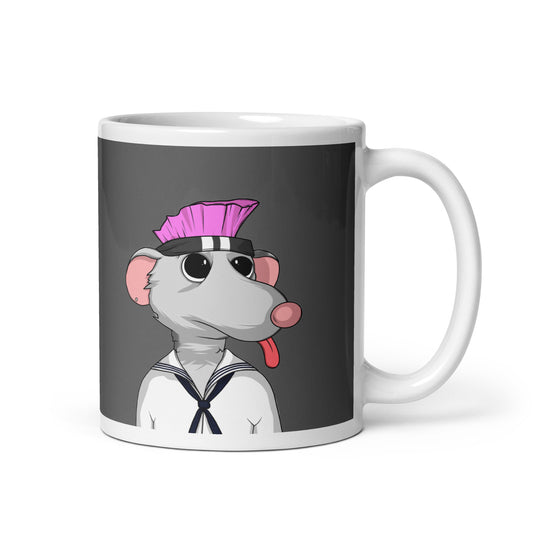 White glossy mug feat Fat Rat #500