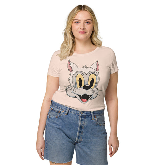 Women’s basic organic t-shirt feat DEGEN TOONZ #7949