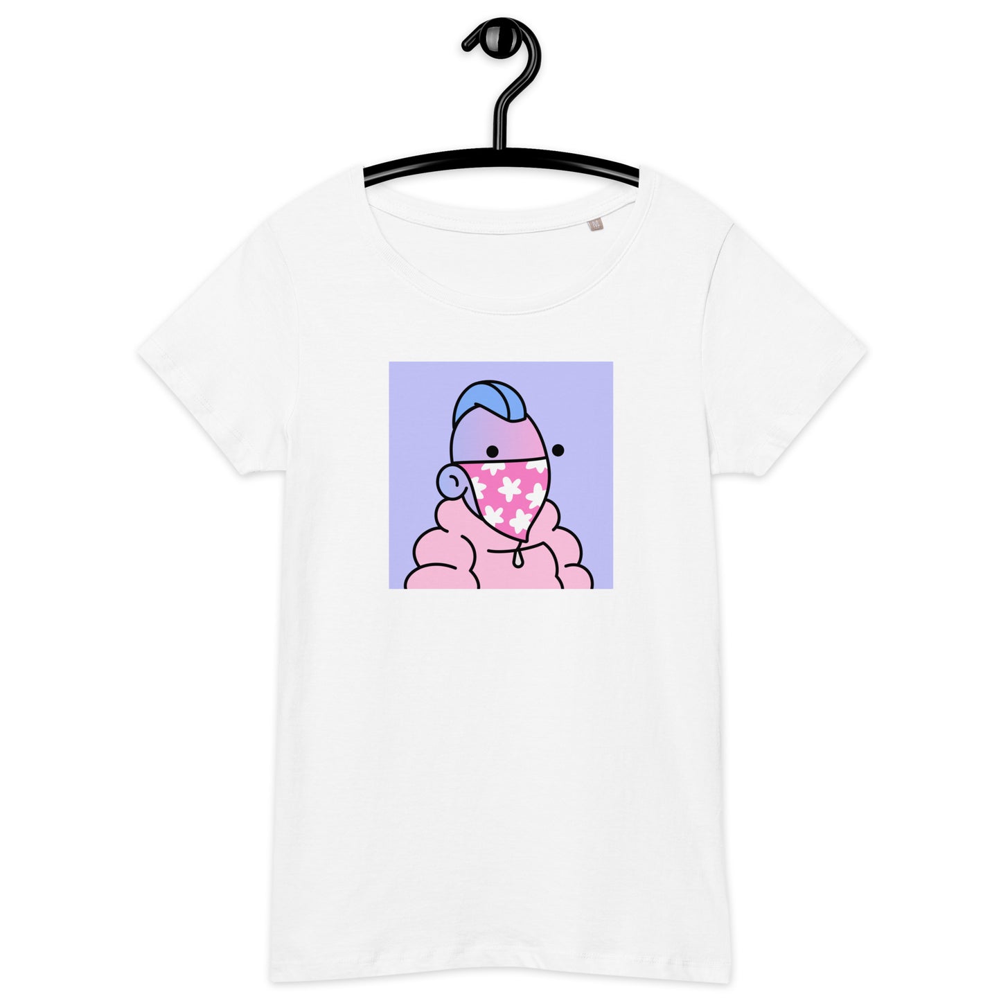 Women’s basic organic t-shirt feat Doodle #8515