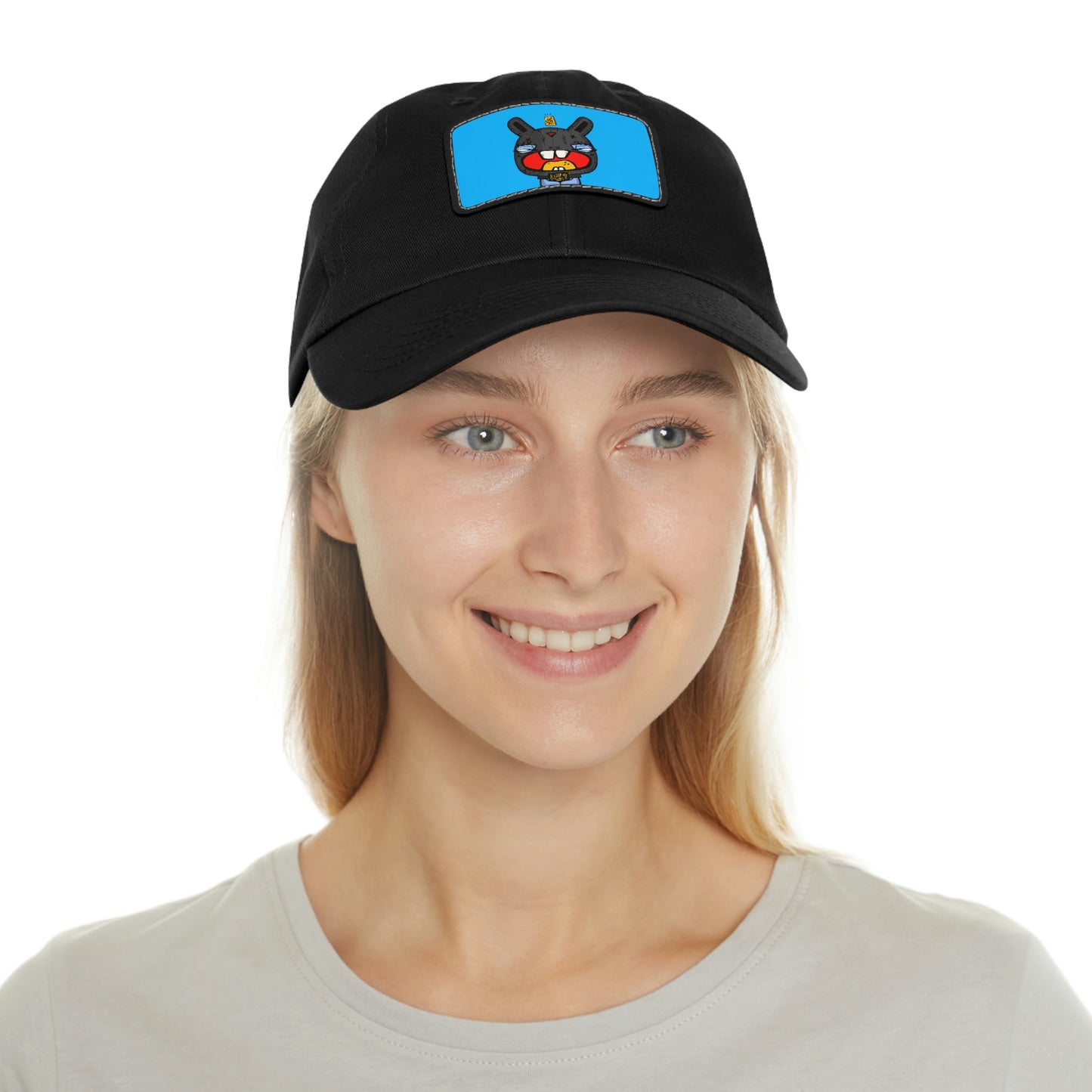 Dad Hat with Leather Patch feat. NFT TKP BAD BUNNY #0978