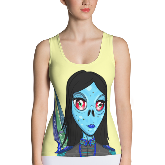 Alien #0028 by inkink Shivadelic - Sublimation Cut & Sew Tank Top