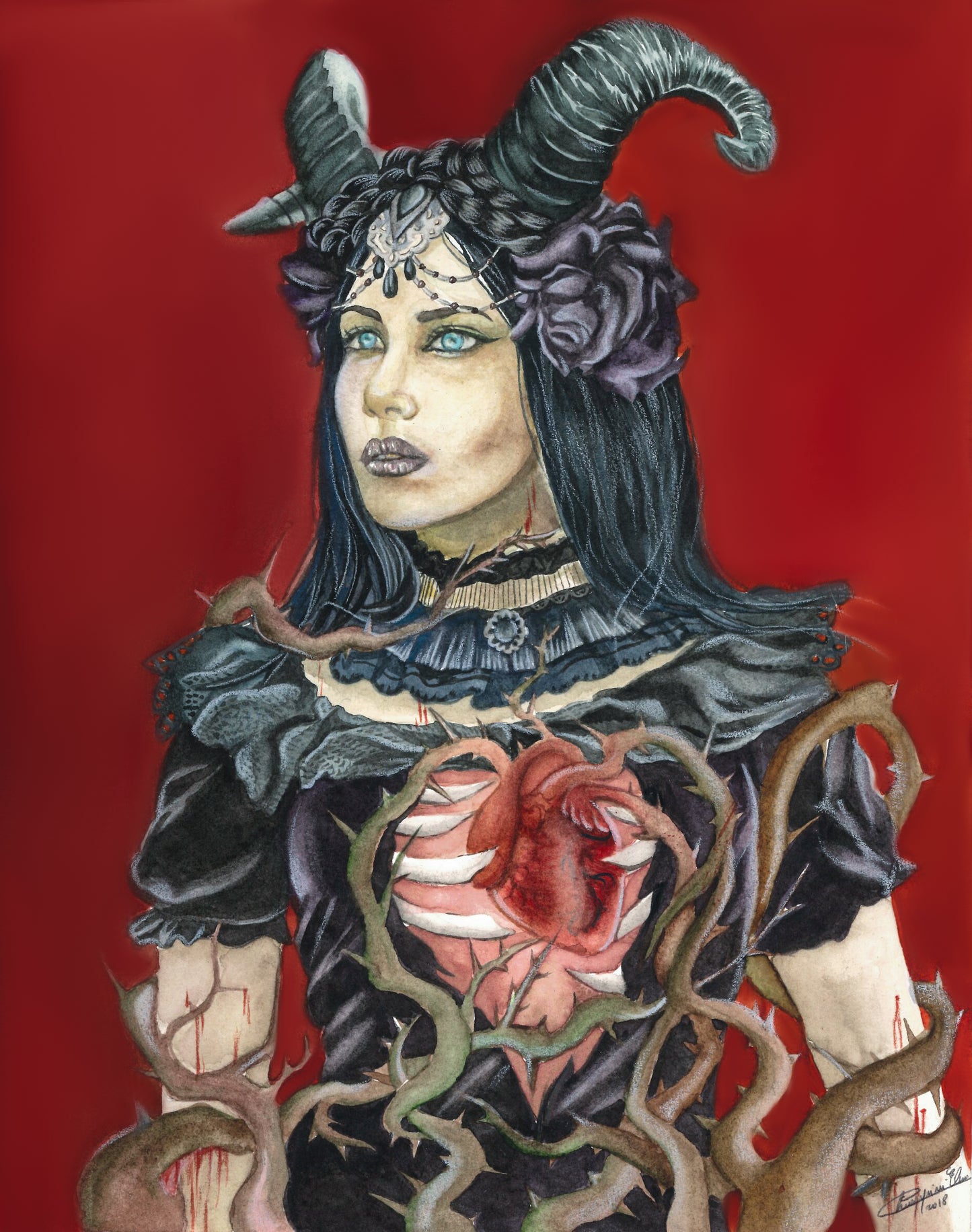 “Every heart has its thorn” by Elena Chiappini - T-Shirt