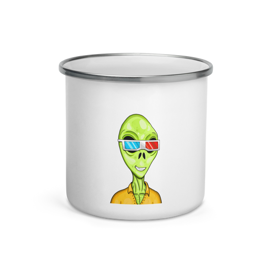 Alien #0010 by inkink Shivadelic - Enamel Mug